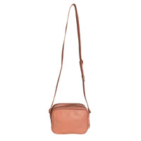 Bolsa feminina tiracolo couro legítimo matelassê pêssego
