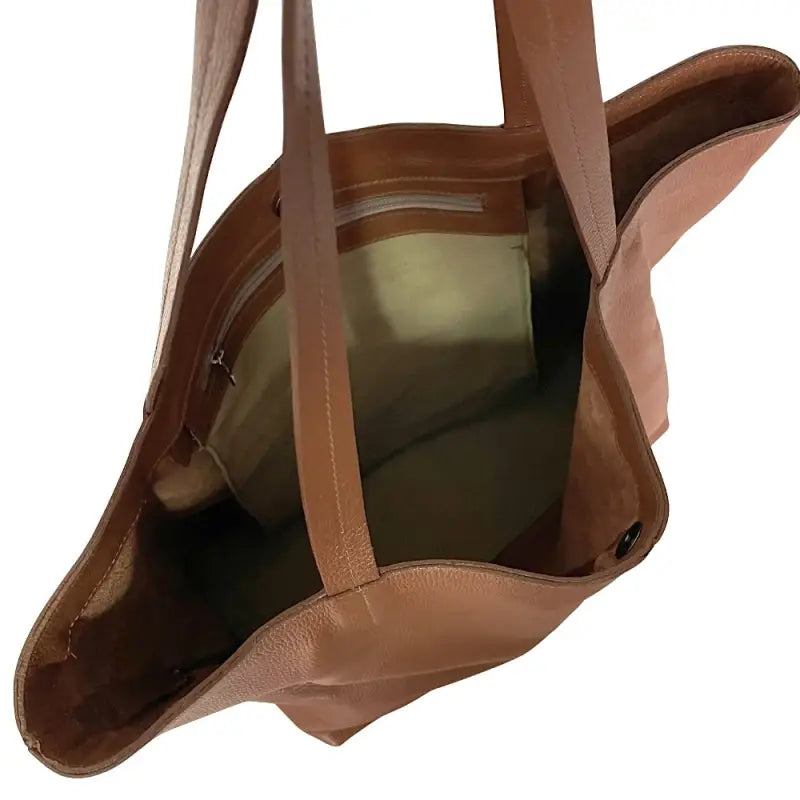 Bolsa Shopper Caramelo por dentro