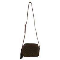 Bolsa tiracolo feminina couro legitimo camurça café