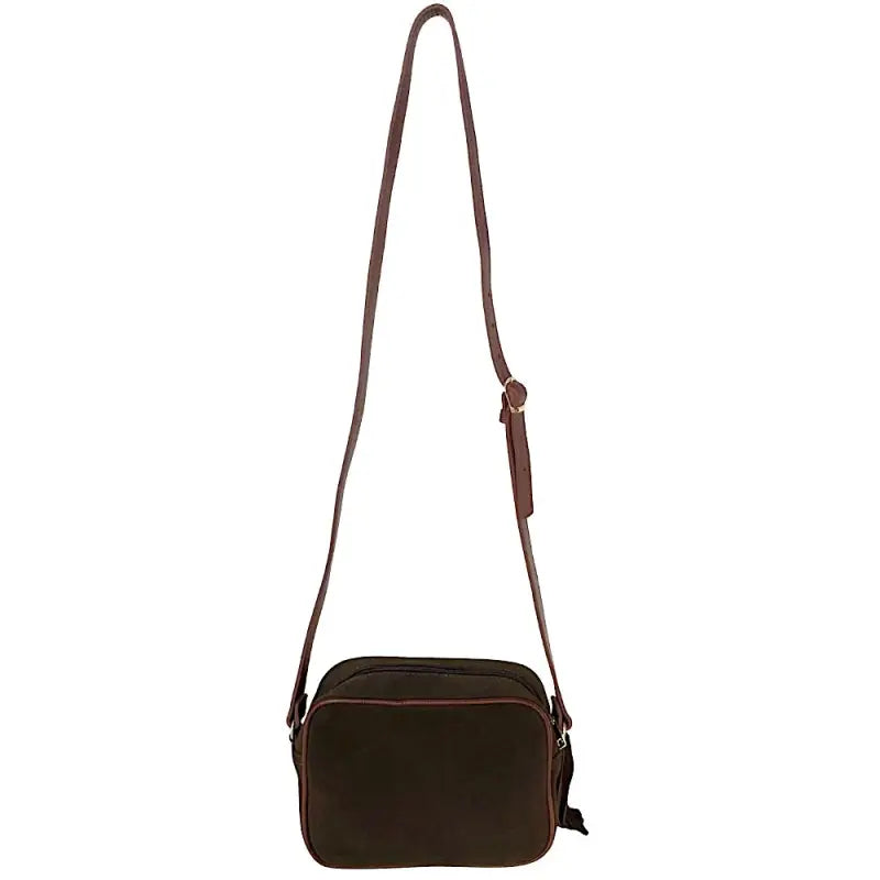Bolsa tiracolo feminina couro legitimo camurça café