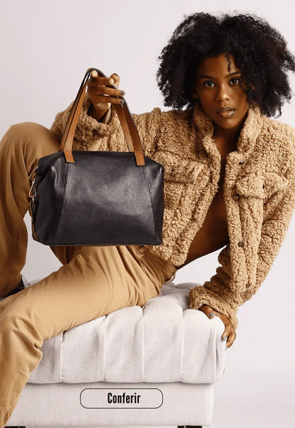 Bolsa tote em couro legitimo