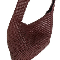 Bolsa Hobo Tressê Vinho 2 em 1: Elegância e Poder em Couro Vegano