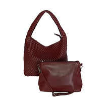 Bolsa Hobo Tressê Vinho 2 em 1: Elegância e Poder em Couro Vegano