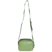Vista Traseira Bolsa Tiracolo Couro Legítimo Verde Menta ITS!