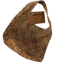 Vista por Cima da carteira interna da Bolsa Hobo Animal Print Onça