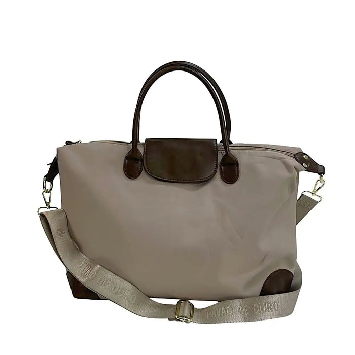 Bolsa Bowling Nylon Bege - Vegana - Loja Online - Its Couro