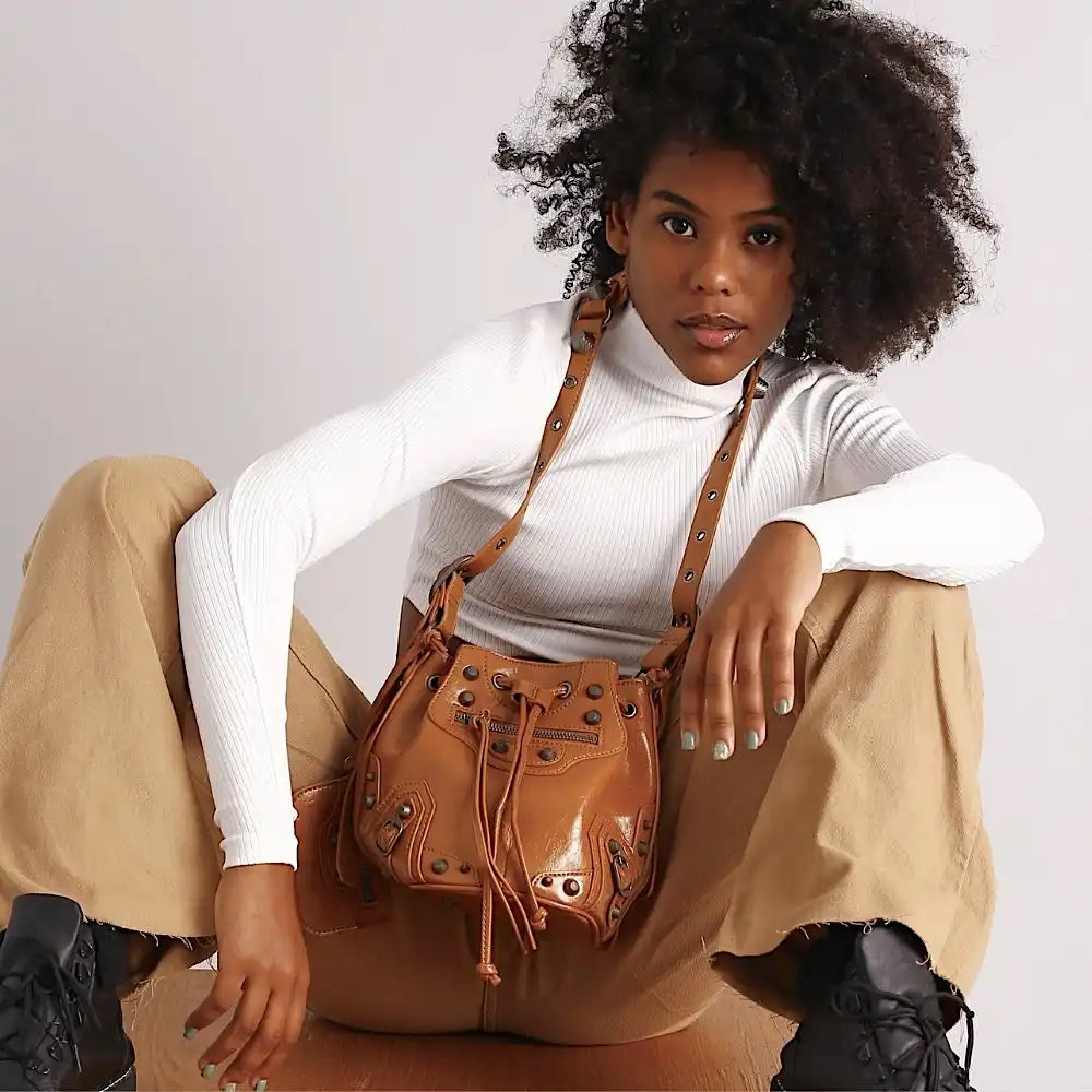 Bolsa Bucket Caramelo