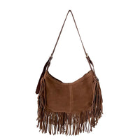 Bolsa Couro com Franja Caramelo - Vegana - Loja Online - Its