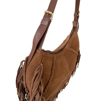 Bolsa Couro com Franja Caramelo - Vegana - Loja Online - Its