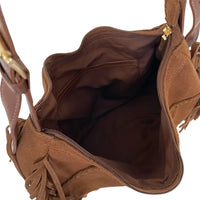 Bolsa Couro com Franja Caramelo - Vegana - Loja Online - Its
