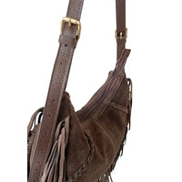 Bolsa Couro com Franja Marrom - Vegana - Loja Online - Its