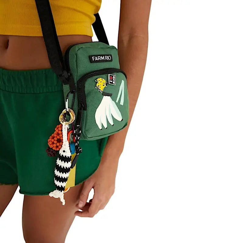 Bolsa transversal farm rio da gema - estampa exclusiva