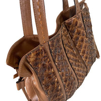 Bolsa Grande em Couro Pirarucu Caramelo - Vegana - Loja