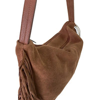 Bolsa Hobo Couro com Franja Caramelo - Vegana - Loja Online