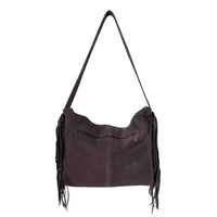 Bolsa Hobo Couro com Franja Marrom - Vegana - Loja Online