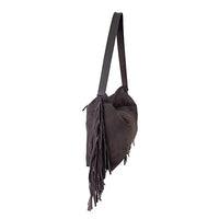 Bolsa Hobo Couro com Franja Marrom - Vegana - Loja Online