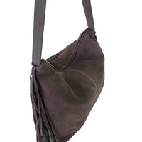 Bolsa Hobo Couro com Franja Marrom - Vegana - Loja Online