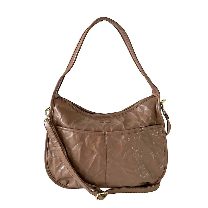 Bolsa Hobo Couro Vegano Bege - Vegana - Loja Online - Its