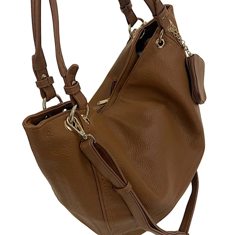 Bolsa hobo grande caramelo soft | versátil