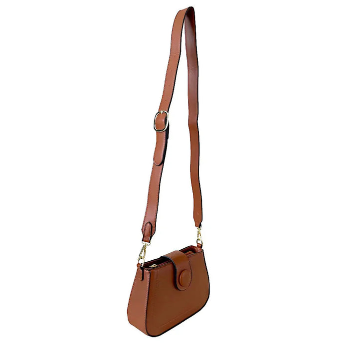 Bolsa Hobo Média Duas Alças Caramelo - Vegana - Loja Online