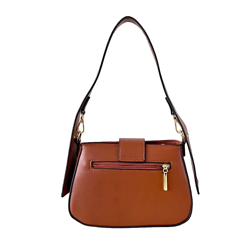 Bolsa Hobo Média Duas Alças Caramelo - Vegana - Loja Online