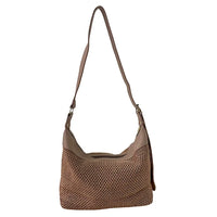Bolsa Hobo Ráfia Sintética Bege - Vegana - Loja Online