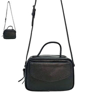 Bolsa Its! Crossbody Couro Média com Divisão Preta - Vegana