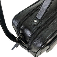 Bolsa Its! Crossbody Couro Média com Divisão Preta - Vegana