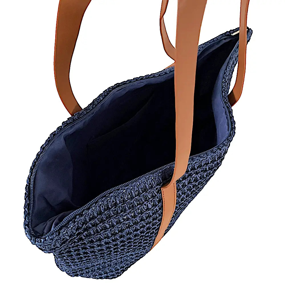 Bolsa Its! Palha Azul Marinho - Vegana - Loja Online - Its