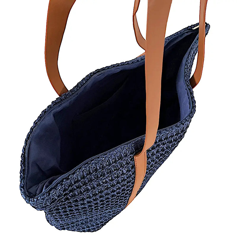 Bolsa Its! Palha Azul Marinho - Vegana - Loja Online - Its