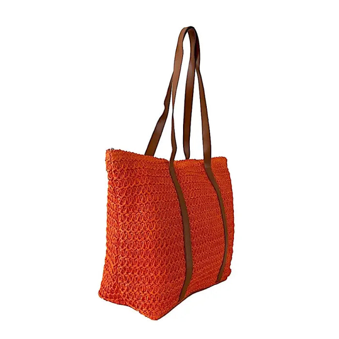 Bolsa Its! Palha Laranja Couro Loja Online Its