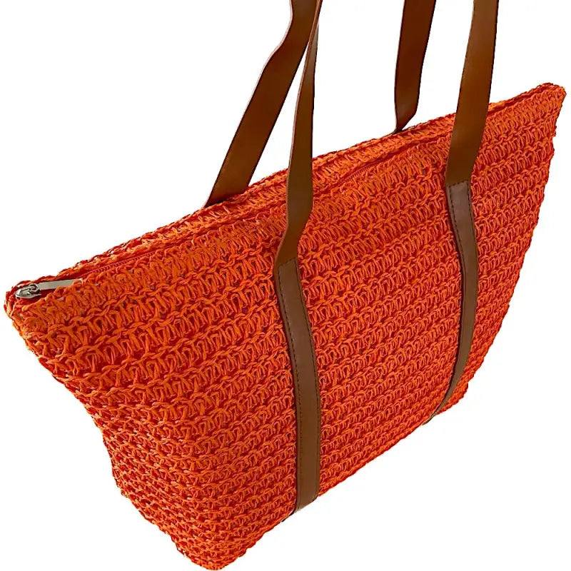Bolsa Its! Palha Laranja Couro Loja Online Its