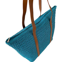 Bolsa Its! Palha Turquesa - Vegana - Loja Online - Its Couro