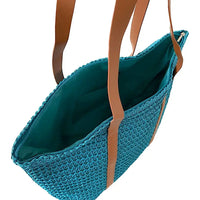 Bolsa Its! Palha Turquesa - Vegana - Loja Online - Its Couro
