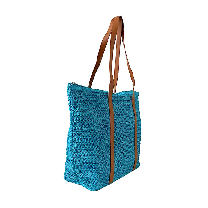 Bolsa Its! Palha Turquesa - Vegana - Loja Online - Its Couro