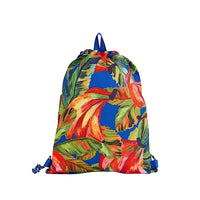 Bolsa praiana banana azul – estilo mochila saco versátil