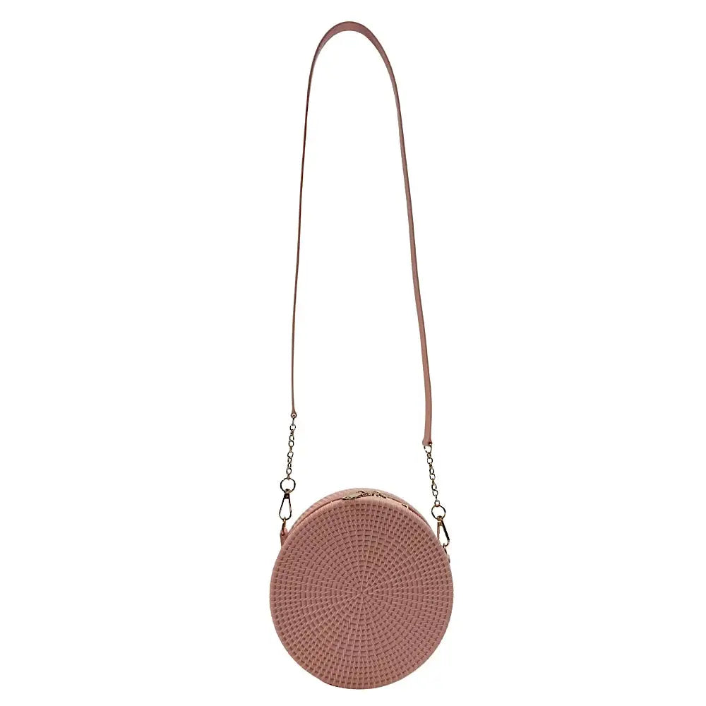 Bolsa Redonda Casual Rosê - Vegana - Loja Online - Its Couro