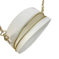 Bolsa Redonda Casual em Silicone Branca Couro Loja Online