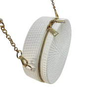 Bolsa Redonda Casual em Silicone Branca Couro Loja Online