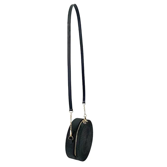 Bolsa Redonda Casual em Silicone Preto Couro Loja Online Its