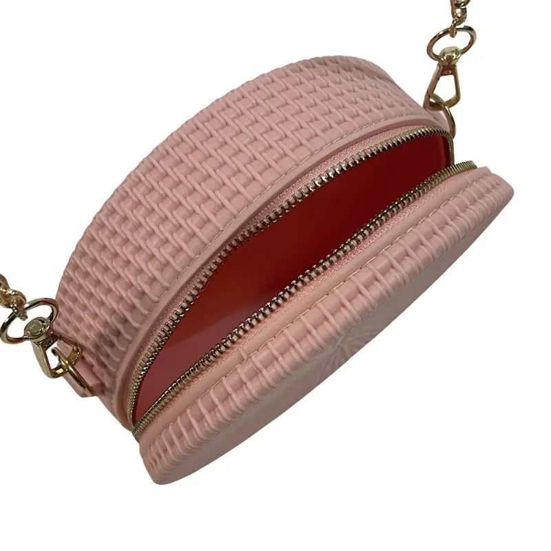 Bolsa Redonda Casual em Silicone Rosê Couro Loja Online Its