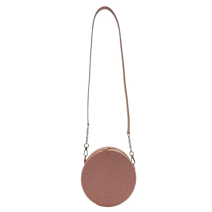 Bolsa Redonda Casual em Silicone Rosê Couro Loja Online Its