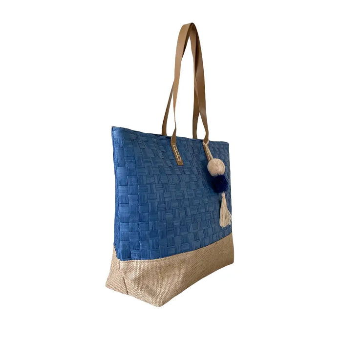 Bolsa Shopper Palha Azul - Vegana - Loja Online - Its Couro