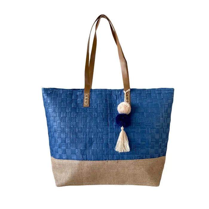 Bolsa Shopper Palha Azul - Vegana - Loja Online - Its Couro
