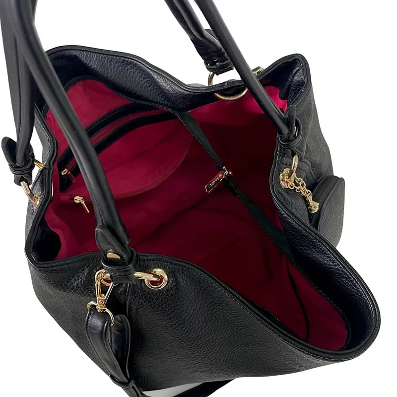 Bolsa Shopping Canto Arredondado Preta - Vegana - Loja