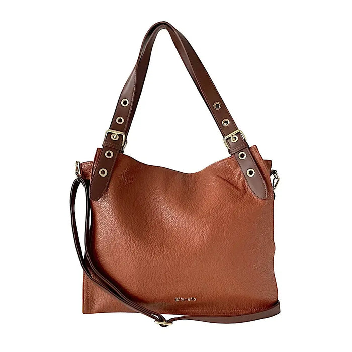 Bolsa Shopping Grande Alça com Ilhós Caramelo - Vegana