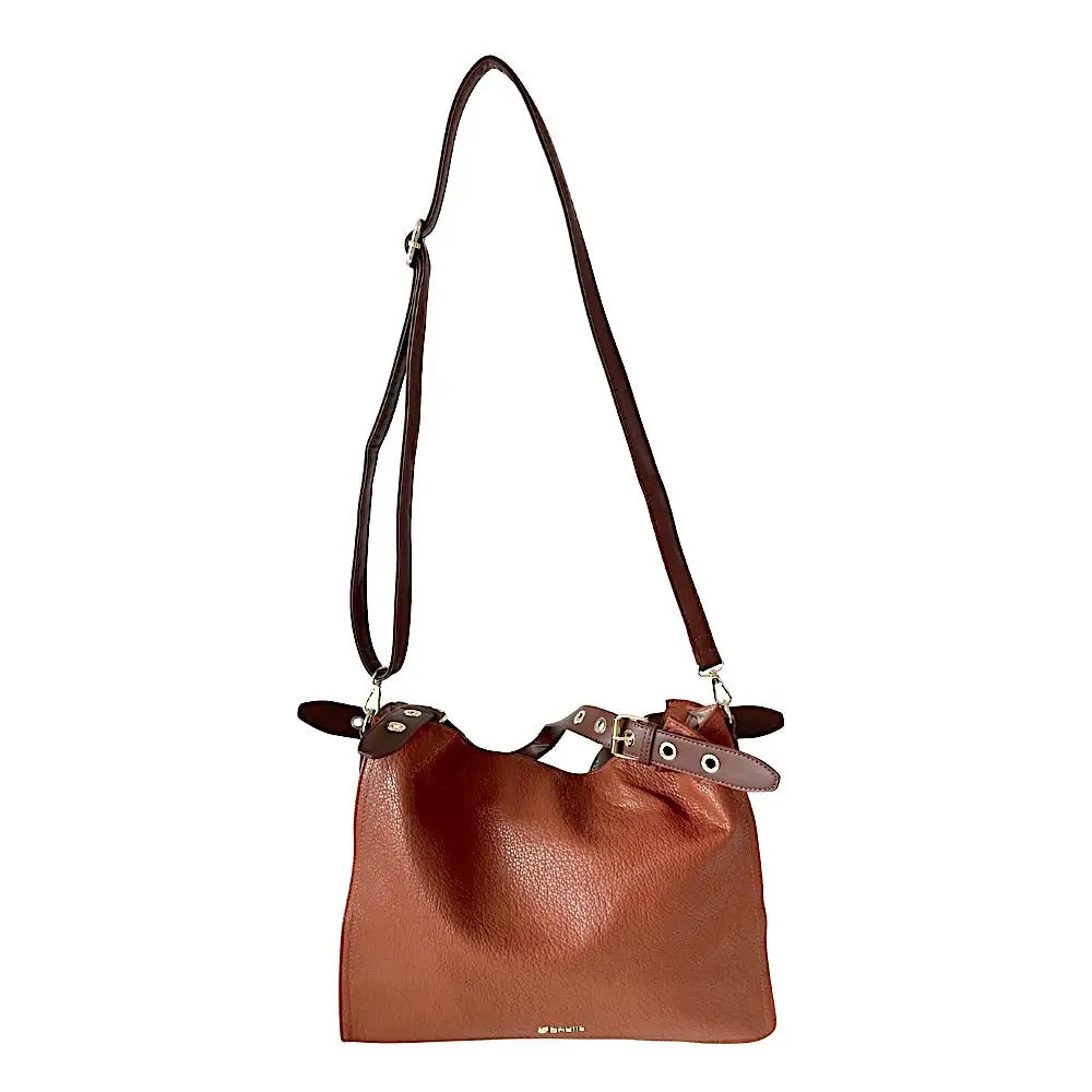 Bolsa Shopping Grande Alça com Ilhós Caramelo - Vegana