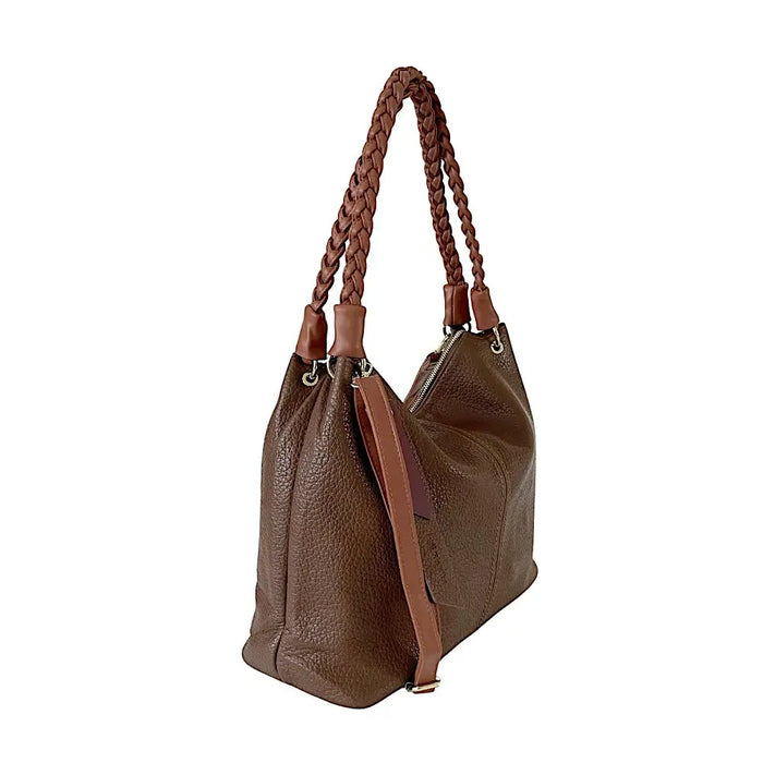 Bolsa Shopping Grande Alça Trançada Marrom - Vegana - Loja