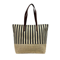 Bolsa Shopping Listras Preta - Vegana - Loja Online - Its