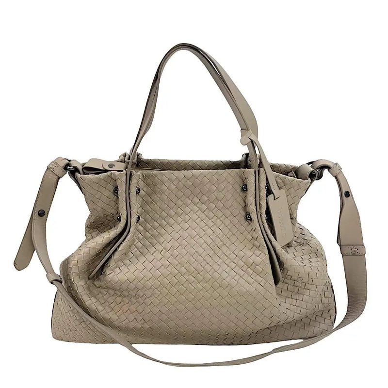 Bolsa Shopping Tressê Couro Bege - Vegana - Loja Online